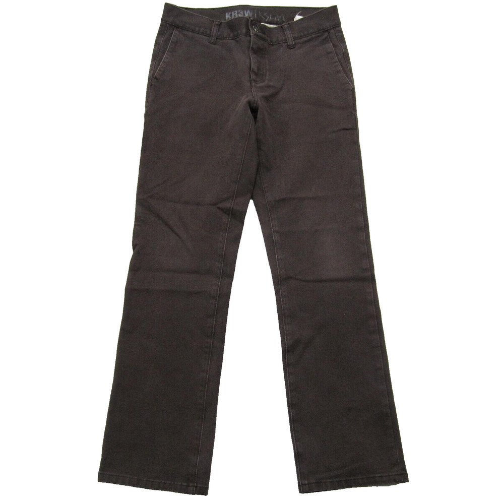 Kr3w Pants Mens 29x27 Brown Slim Fit Straight Leg Regular Waist Regular Rise